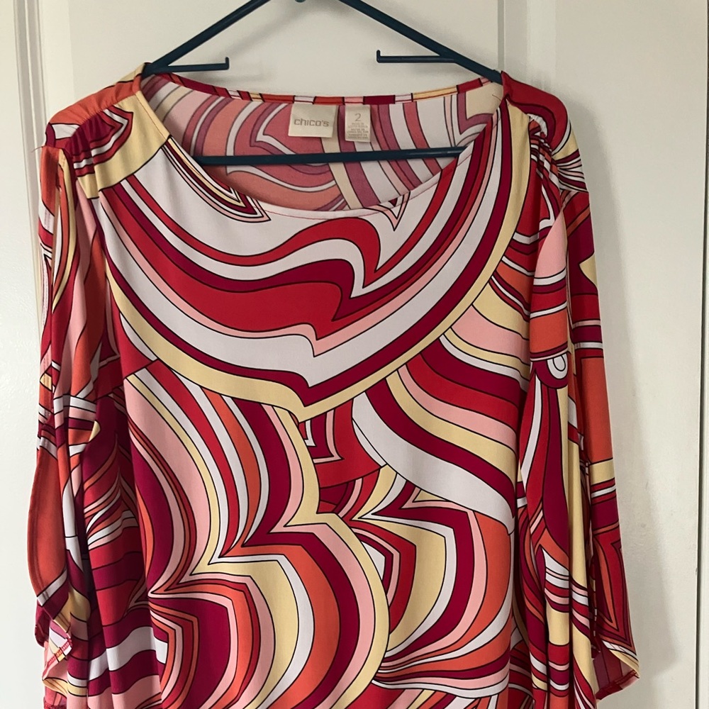 Chicos multi colored knit top Size 2